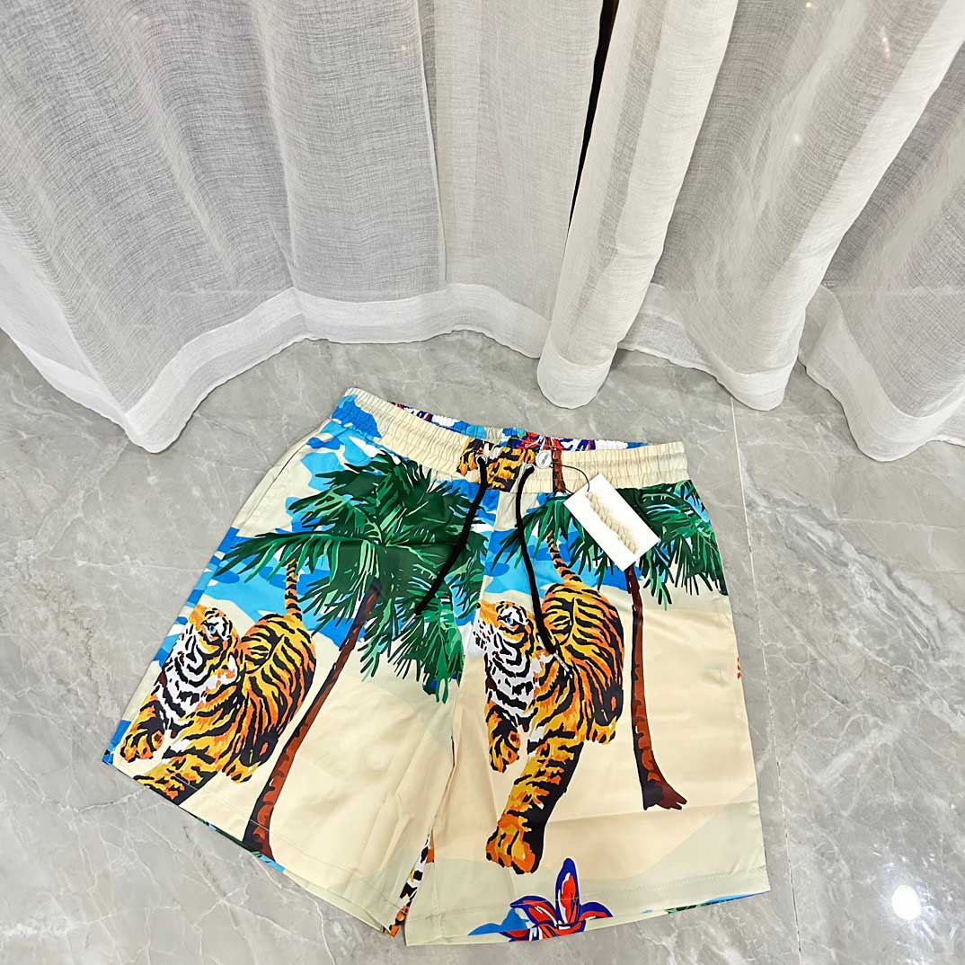 

Short Summer Beach Casual Pants Mens Pants Loose Large Wide Leg Sports Halen Capris Printed Straight Leg Pants XP5V, White