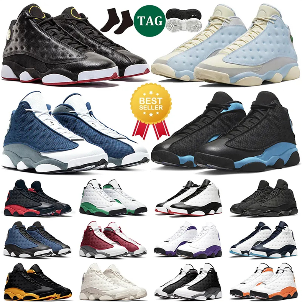 

Jumpman 13 Basketball Shoes Trendy Black Flint 13s versatile high top Playground Navy University Mens sports Trainers Sneakers, *31