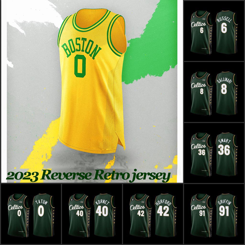 

2023 Boston''Celtics' Basketball Jerseys Jayson 0 Tatum Jaylen 7 Brown Ray Allen 2023 City Green Edition Jersey Al Horford Malcolm Brogdon 100% SEWN Reverse Retro Jersey, 36