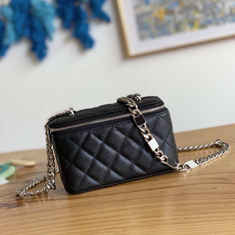 

Designer Cosmetic Bag Luxury Chain Bag 17CM Genuine Leather Shoulder Bag High Imitation Crossbody Bag With Box ZC195