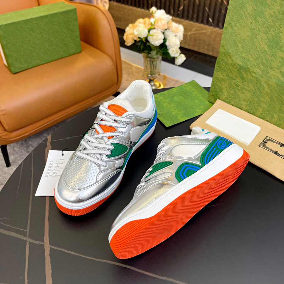 

Fashion Designer shoes real luxury leather Handmade Multicolor Gradient Technical sneakers Man women famous shoe Casual Shoes Trainers brand S303 008, #16