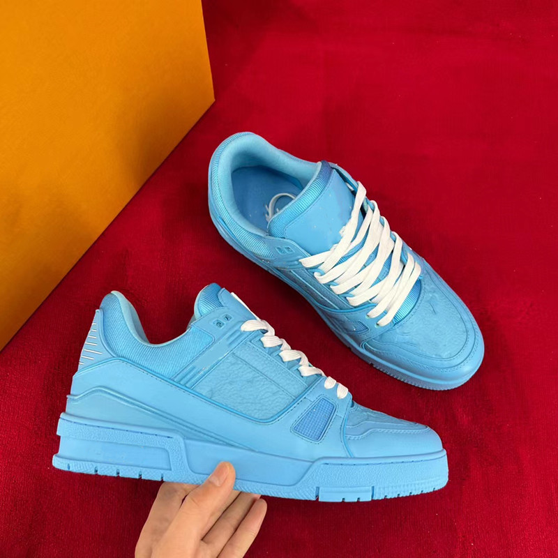 

Designer Virgil Running Shoes Mens Luxury Sneakers Abloh Embossed Trainer Calfskin Leather Shoe Overlays Platform Low Sneaker Top Designer RIVOLI Trainer sneaker, Yellow