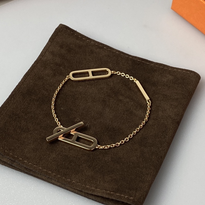 

Ever Chaine d Ancre Bracelet H for woman designer couple Gold plated 18K T0P Advanced Materials official reproductions brand designer jewelry exquisite gift 012