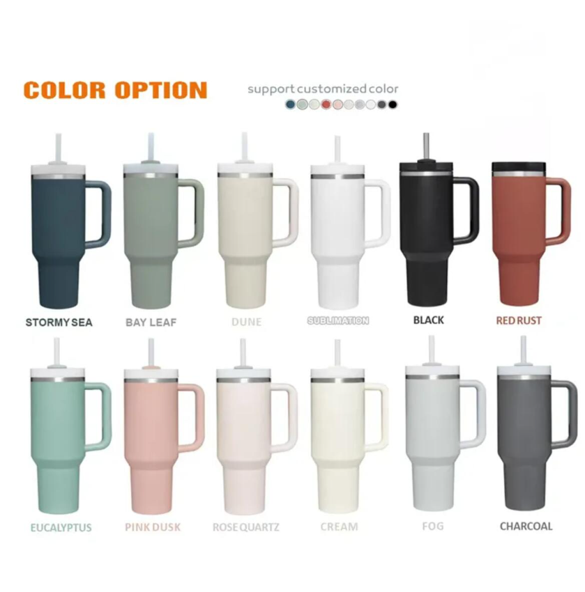 

1PC wholesale Quencher H2.0 40oz Stainless Steel Tumblers Cups with Silicone Handle Lid and Straw 2nd Generation Car Mugs Vacuum Insulated Water Bottles GG0529, Multi-color