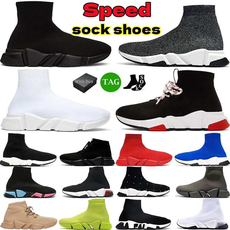 

Speed 1.0 2.0 Designer Casual Shoes Paris Graffiti Trainers Knit runner Socks Black Watermark sneakers platform Men Women Stretch trainers balenciagas balencaiga, 15