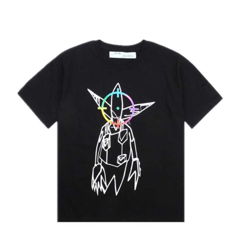 

Designer Fashion Clothing Tees Tshirts OFFs WHITE OW 2020 Alien Gradient Graffiti Arrows Colorful Loose Fit Men Women Short Sleeves Streetwear for sale, Black