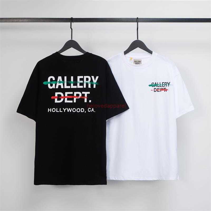 

Fashion Designer Clothing Galleryes Depts Tees Tshirt 23ss Summer New Letter Graffiti Print Men's Women's Loose Relaxed Round Neck Short Sleeve T-shirt Hip hop Tops, Black