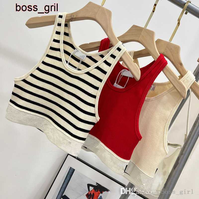 

Womens Designers Knit Vest Sweaters T Shirts Designer Striped Letter Sleeveless Tops Knits Fashion Style Ladies Pullover, Beige