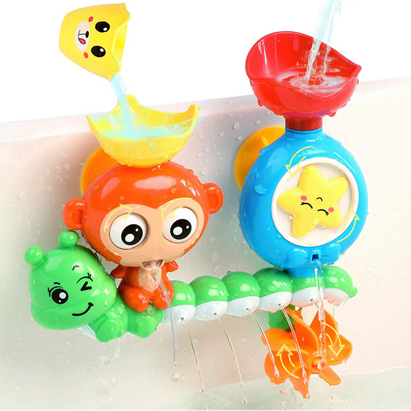 

Bath Toys Baby Bath Wall Sunction Cup Track Water Games Children Bathroom Monkey Caterpilla Bath Shower Toy for Kids Birthday Gifts 230424