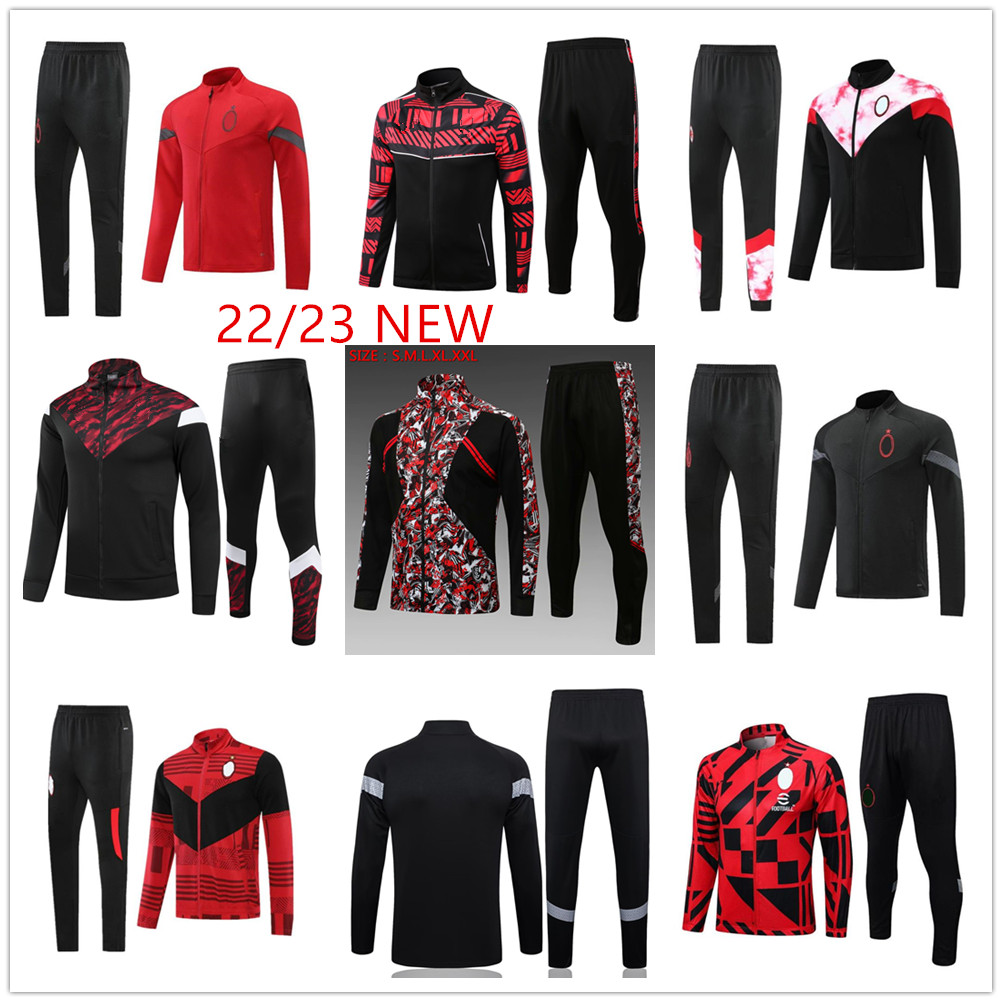 

AC milanS designer tracksuit retro tuta maglia jersey training survetement camiseta jerseys chandal kit 22 23 football men and kids uomo long pull zip calcio set