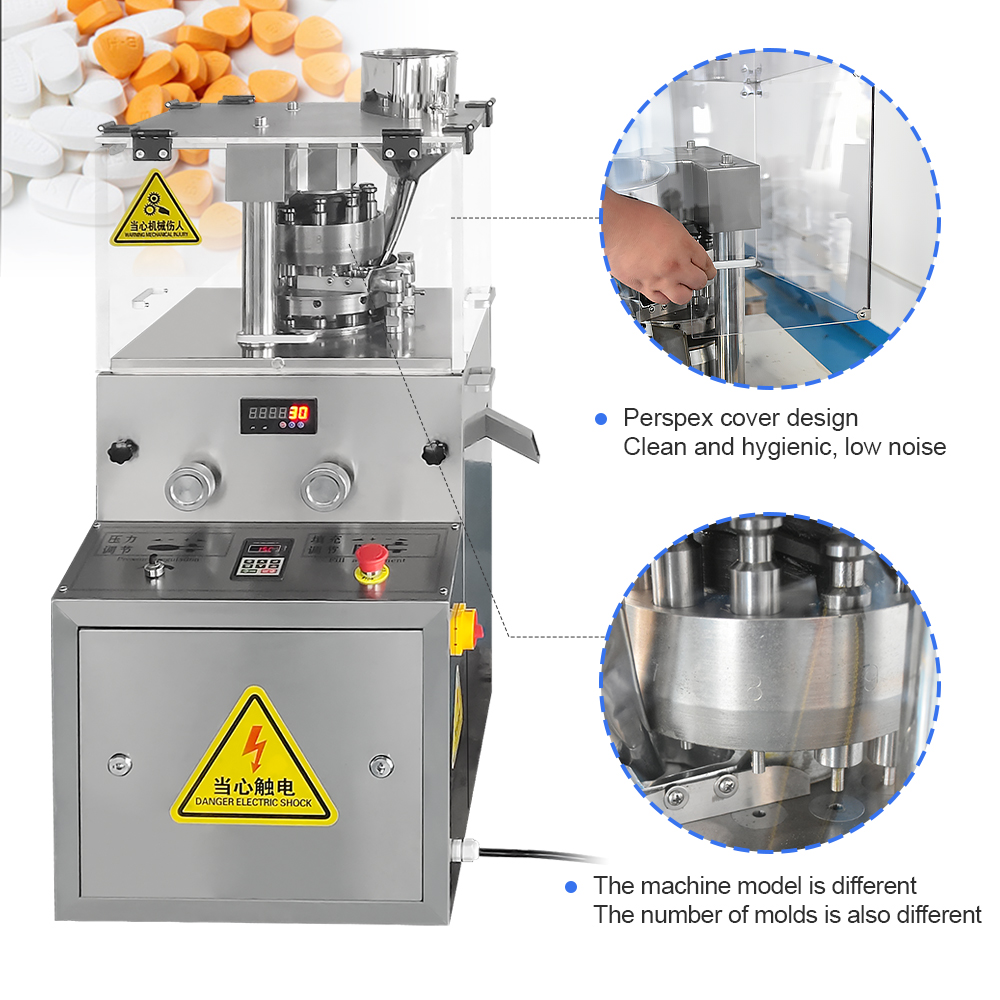 

ZP-5/7/9/12B stainless steel rotary tablet Die press Lab Supplies High Pressing Milk Candy Tablets die Machine