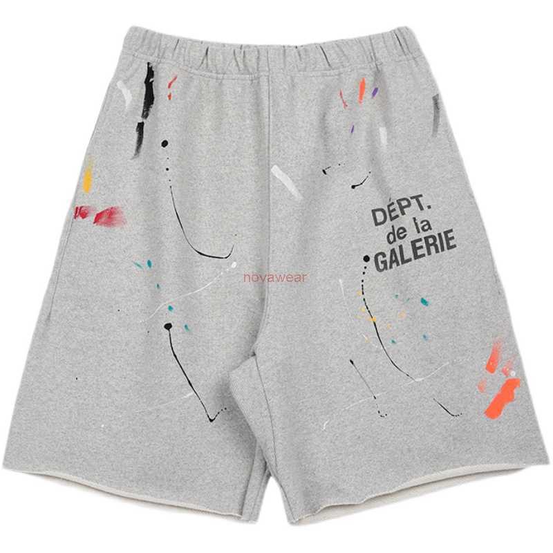 

Designer Clothing Fashion pant Galleryes Depts. 22ss Washed Old Speckle Letter Printing Men's Women's Capris Shorts Couples Joggers Sportswear Hip hop Streetwear, Gray