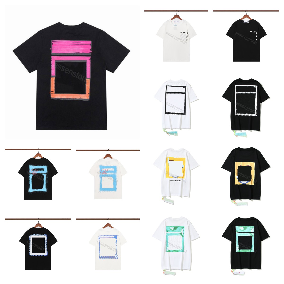 

2023 Mens Womens Designers t Shirts Loose Tees summer Tops Man s Casual Crew neck Graffiti printing Shirt Luxurys Clothing Polos offsShorts Sleeve Clothes, The same as real