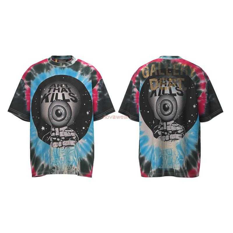 

Fashion Designer Clothing Tees Rock Tshirt Galleryes Depts Co Branded Eyeball Print StainedUsed Wash Os Loose High Street Trend brand t Hip hop TShirts Tops for sale, Green