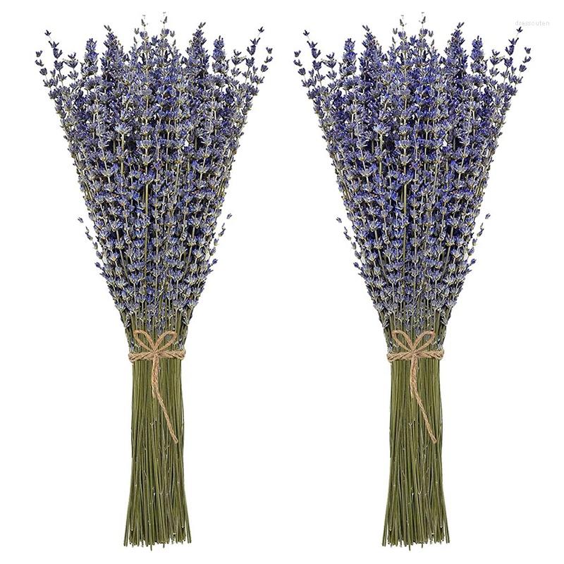 

Decorative Flowers 2 Bundles Dried Lavender Natural For Home Decoration Po Props Fragrance, Purple