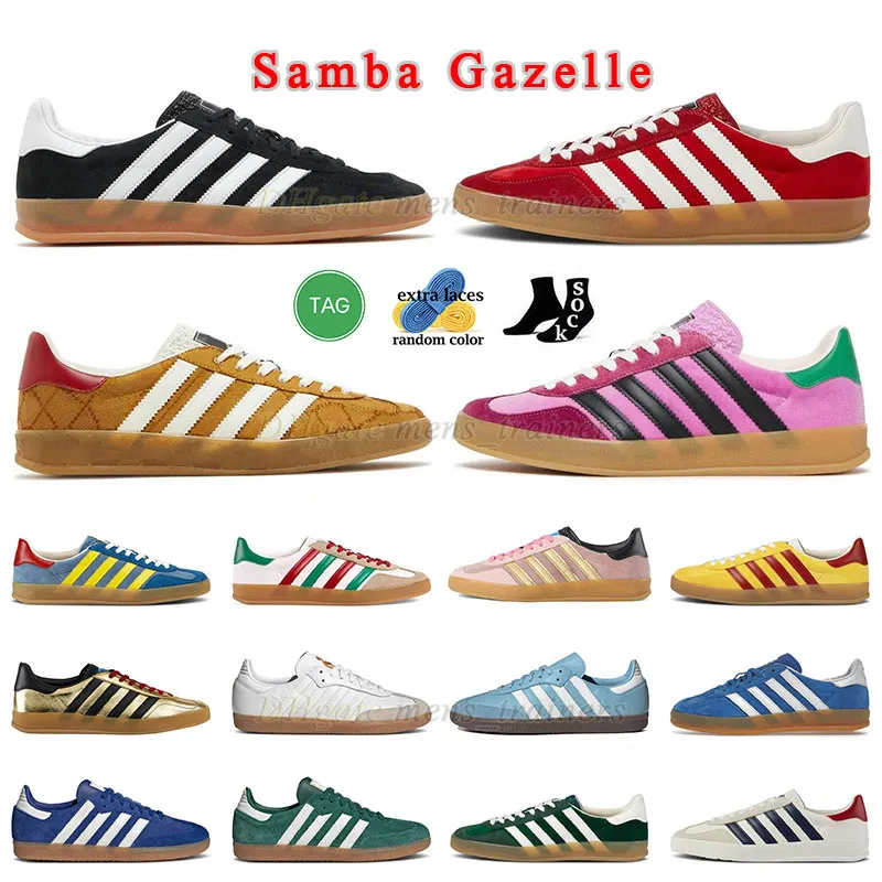

Bicycle shoes 2023 Retro Samba Vegan Gazelle Casual Shoes Men Women Fashion Mexico Vegan Black White Gum Mens Blue Beige Pink Velvet OG Bonn, A19