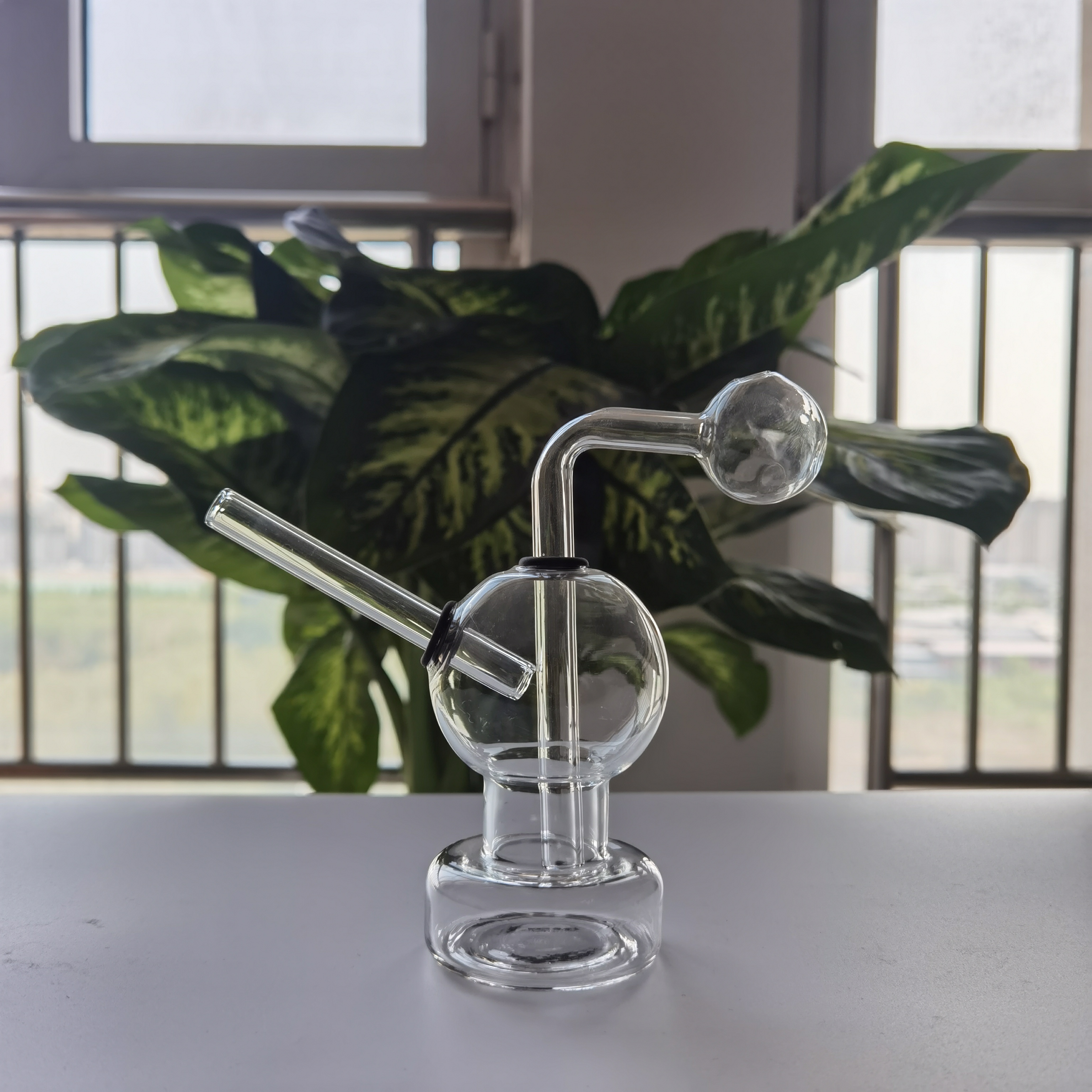 

Glass water pipe bubble oil burner hookah dab rig bongs