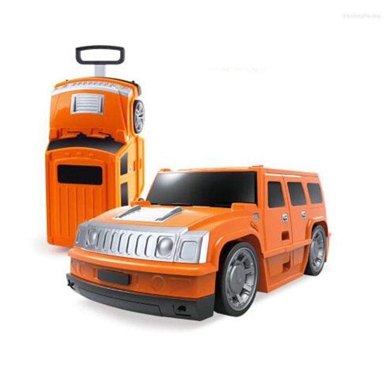 

Suitcases Car Suitcase For Kids Rolling Luggage Racing Travel Children Wheeled Trolley Boys