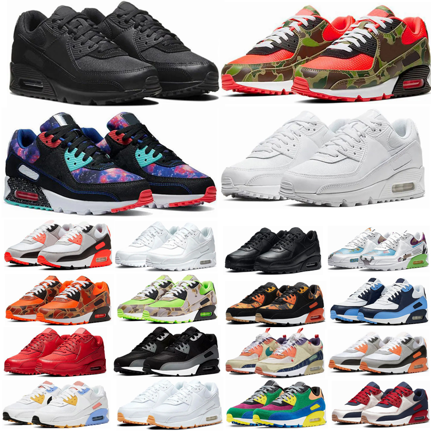

2023 NEW 90 running shoes 90s mens womens Triple Black White Flyleather Infrared Laser Obsidian Orange Camo UNC Batman airmaxs Trainers Sneakers 36-45, 45 36-45