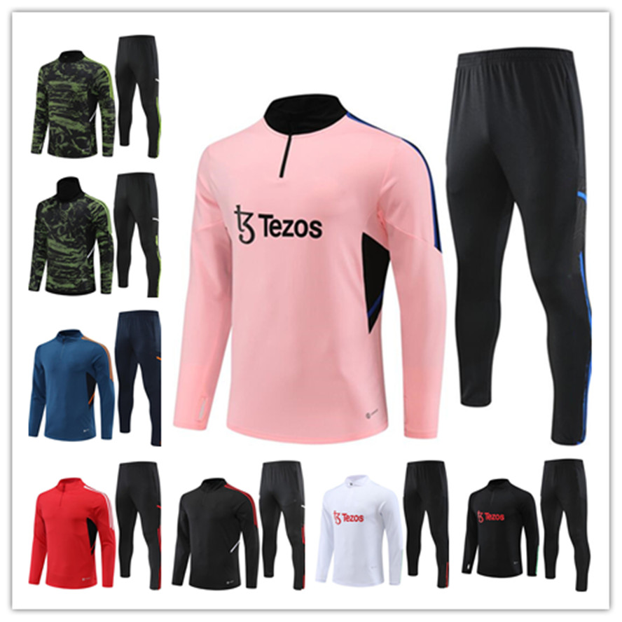 

2023 kids men MANCHESTER SANCHO Jerseys soccer Tracksuit Track suits kit 20 21 22 F. DE JONG RONALDO chandal training FERNANDES RASHFORD sports wear