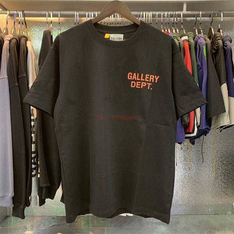 

Fashion Designer Clothing American Brand Galleryes Depts Tees Tshirt Classic hollywoods Letter Printed Pure Cotton mens womens's Round Neck Short Sleeved T-shirt, Black