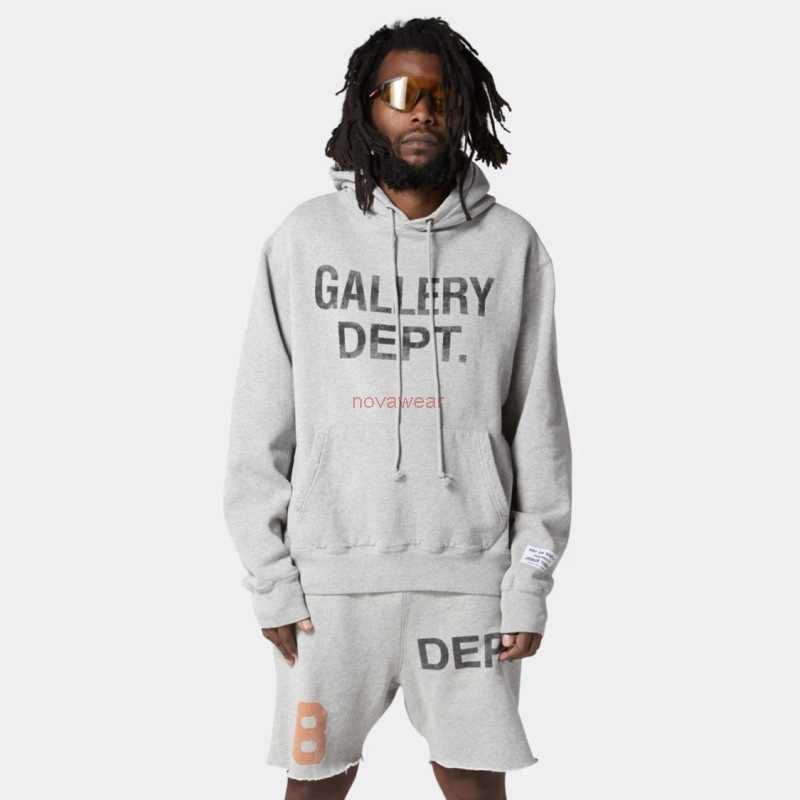 

Designer Clothing Hoodies Fashion Streetwear 22 New Galleryes Depts Flower Grey Hooded Pullover Sweatshirt Large Print Made Old Vintage Rock Sweatshirts Hip hop, Shipping fee
