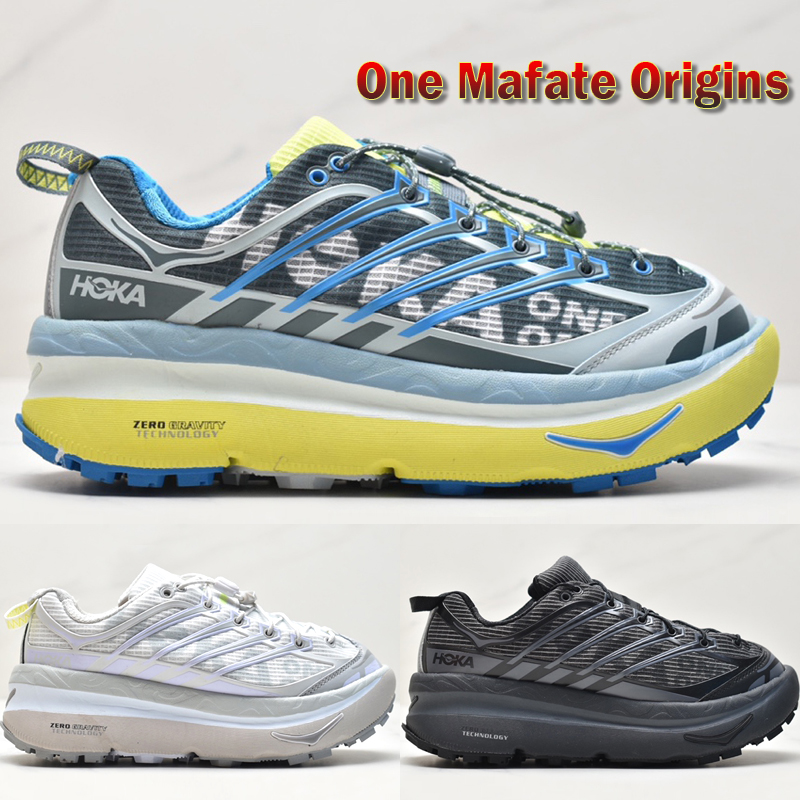 

Top Hoka One One Mafate Origins Running Shoes For Mens Womens Designer Goblin Blue Diva Blue White Lunar Rock Black Outdoor Sports Sneakers Size 36-45, #03 black