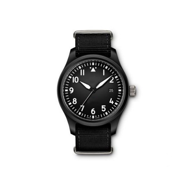 

Top sell stainless watches Man watch fabric strap Mechanical automatic wristwatch 0018, Black