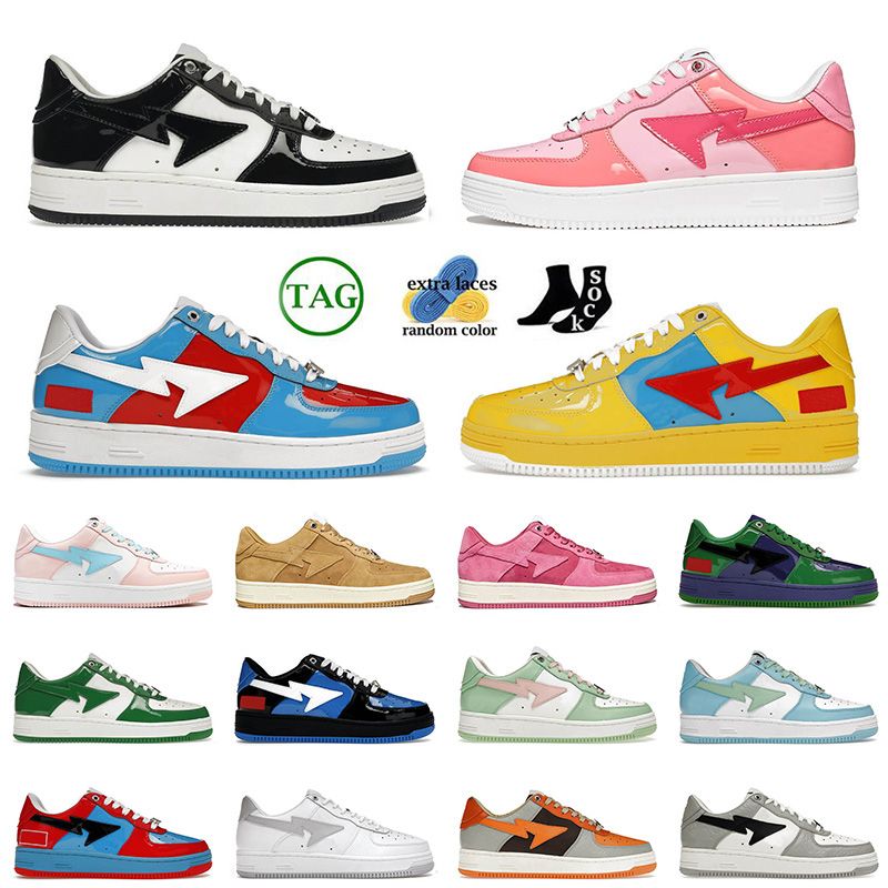 

Bicycle shoes Bicycle shoes 2023 Designer Bapesta Shoes Platform Bapestar Sneakers for Men Women Black White Camo Combo Pink Pastel Bapestas, 12