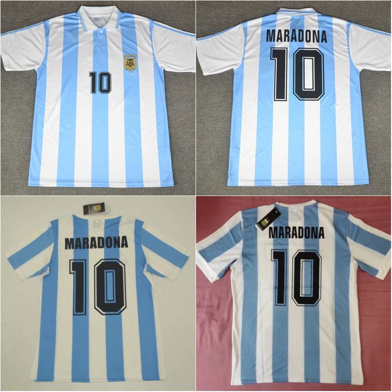 

1978 1986 1994 Argentina Soccer jersey DIEGO #10 MARADONA Retro Version 86 78 94 MARADONA CANIGGIA BATISTUTA Football Shirt