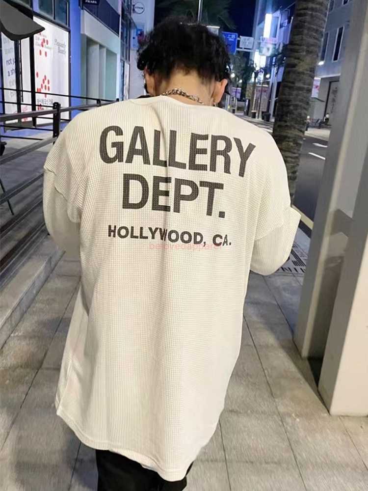

Fashion Designer Clothing American Fashion Galleryes Depts Hoodies Men' Sweatshirts Waffle Letters High Street Fashion Round Neck New Long Sleeve T-shirt Backing, Shipping fee