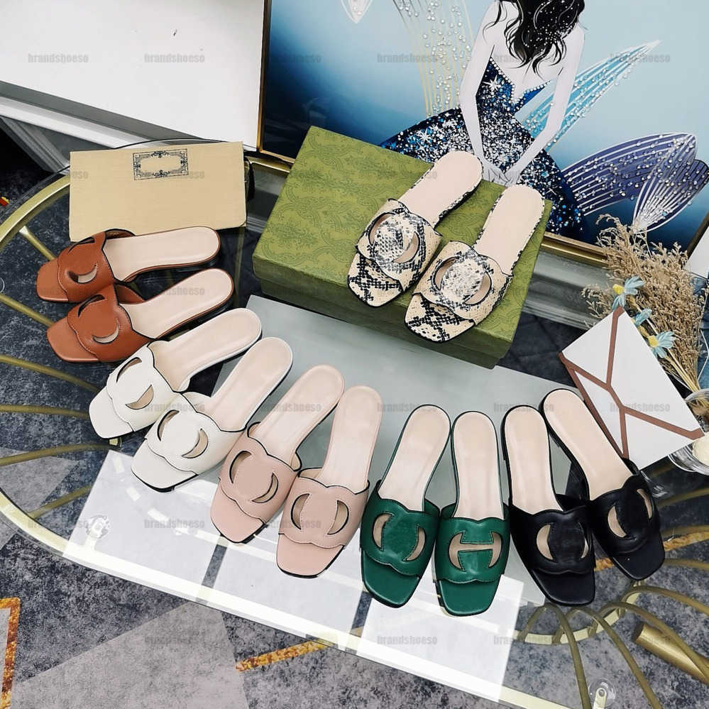 

Pool slippers for woman man Slippers Couple's New product double G hollowed out slippers official website three color synchronous sale