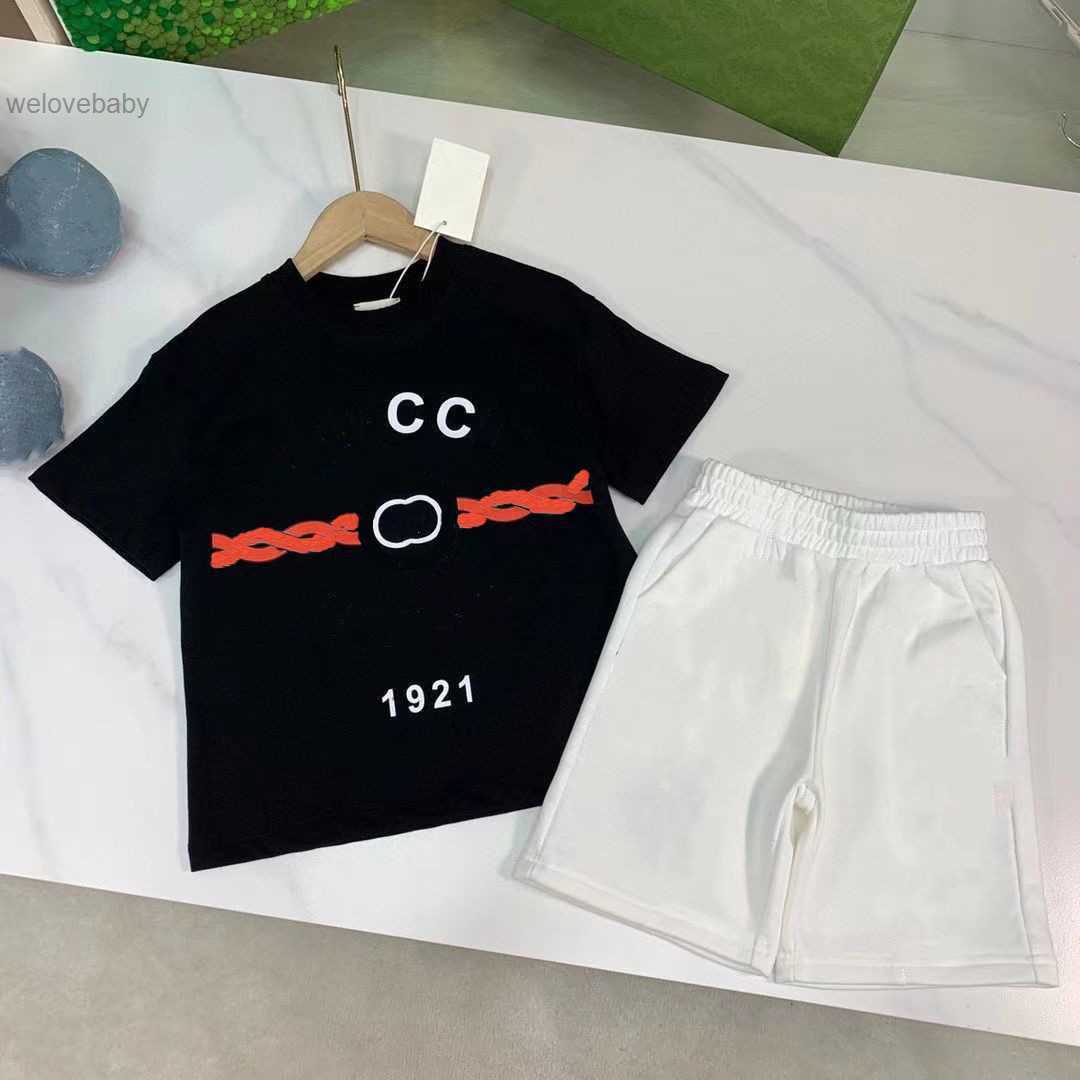 

baby set kid sets top toddler t shirt Skirt lapel shorts kids designer tshirt Brother and sister costume boys girls Short Sleeve luxury brand summer with letter G AAA, Black