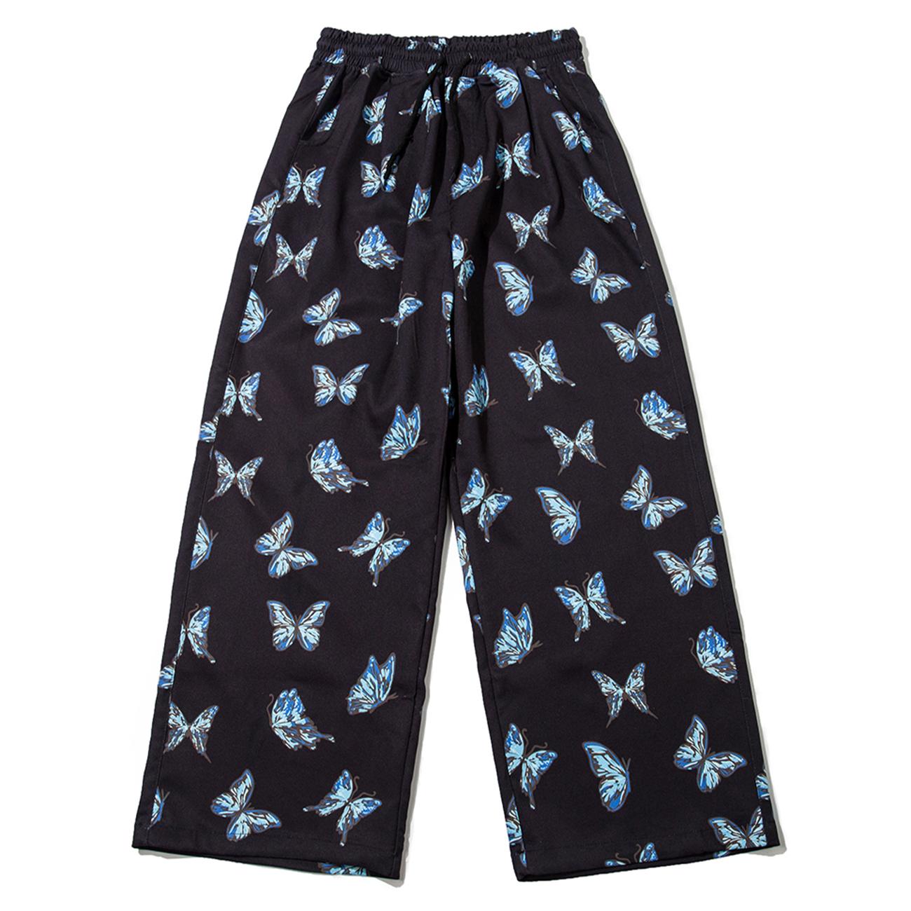 

Pants Hip Hop Streetwear Baggy Pants Men 2021 Autumn Thin Bear Butterfly Print Sweatpants Harajuku Jogger Men Trousers Cotton