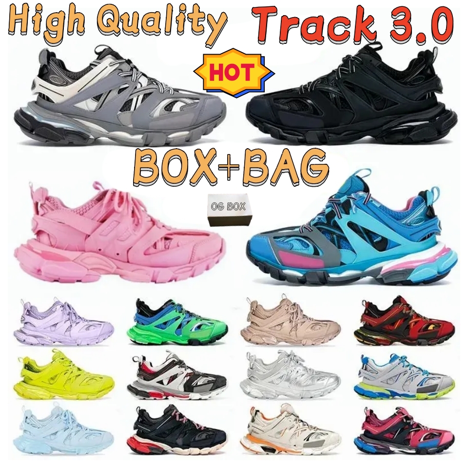 

Designer Luxury Men Women Casual Shoes Track 3 3.0 Triple white black Sneakers Tess.s. leather Trainer Nylon Printed Platform trainers with box, 21