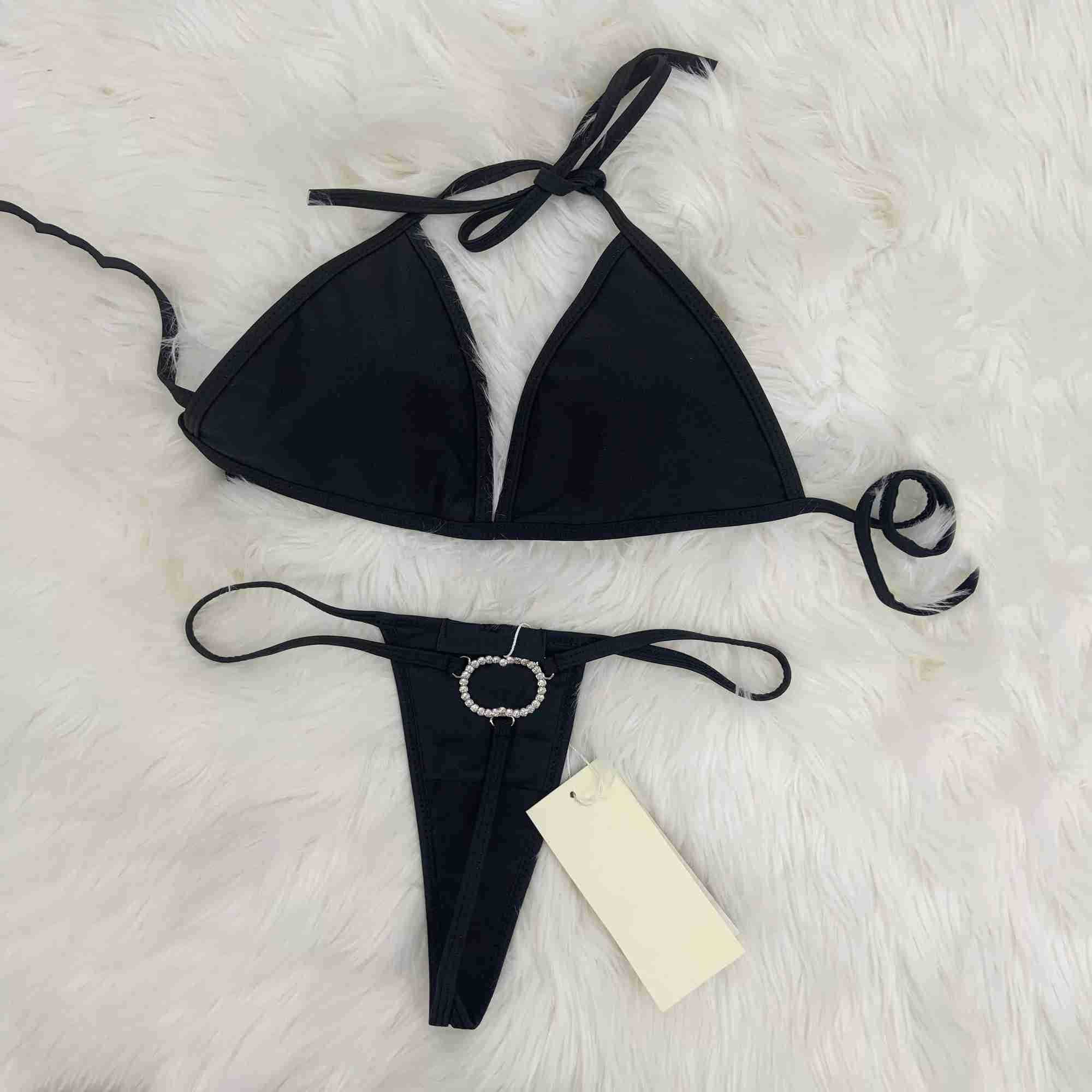 

Designer Swimwear Bikini Top Stylist Brand Bikinis Women Tback Designer TwoPiece Swimsuits Floral Classic Letters Swimwear Beach Luxury Bathi, Black