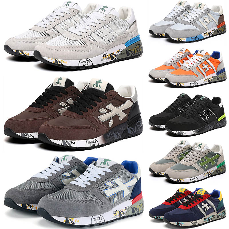

New Premiata mens womens running shoes designer Italy mick lander django sheepskin genuine leather mens traingers sports sneakers walking jogging training shoe, 19