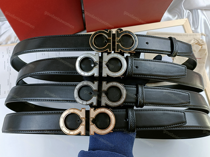 

3.5cm Mens Solid Belt Top Genuine Leather Black And White Color Bronze big buckle Designers man Belts For Men feragamo Gift4, With dust bags