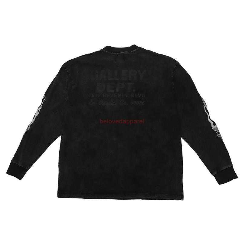 

Fashion Designer Clothing Galleryes Depts Hoodies 21 Flame Print Loose Long Sleeve Tee Trend Crew Neck Vintage Fashion Streetwear Pullover Jumpers Tops Sportswear, Shipping fee