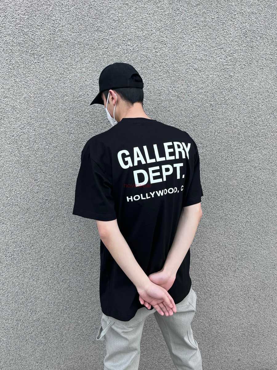 

Fashion Designer Clothing Tees Rock Tshirt High Quality Galleryes deptes Classic Lettering Vintage Loose Basic Short Sleeve T-shirt Men's Streetwear Hip hop TShirts, Apricot
