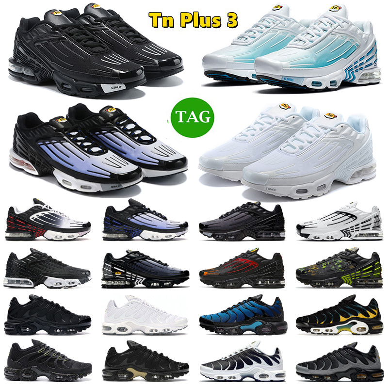 

Tn Plus 3 Running Shoes Men Women TN 3 Triple White Black Hyper Blue Silver Red Zebra Obsidian Violet Mens Trainers Outdoor Sneakers T3, 16