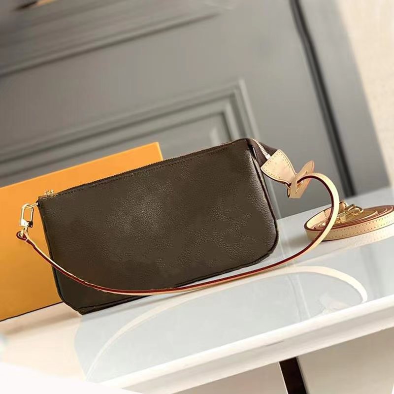 

new luxury designer ladies underarm bag retro single shoulder crossbody handbag classic high quality with box, Brown print
