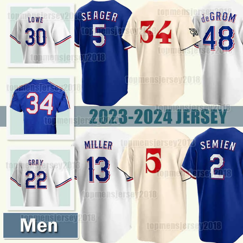 

48 Jacob deGrom Baseball Jersey 2023 City Connect 5 Corey Seager Texas Nolan Ryan Adolis Garcia Marcus Semien Nathaniel Lowe Rangers Brad Mi, Men jersey(y q b)