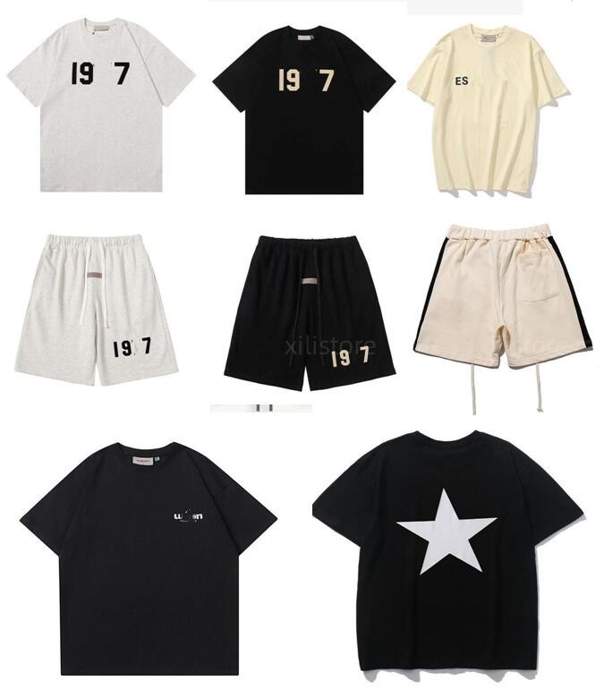 

Women Mens Designer off fog ess white t shirts Luxury Tee brand Tops Hoodies face north jacket essen Reflective supre fg shirt, C1