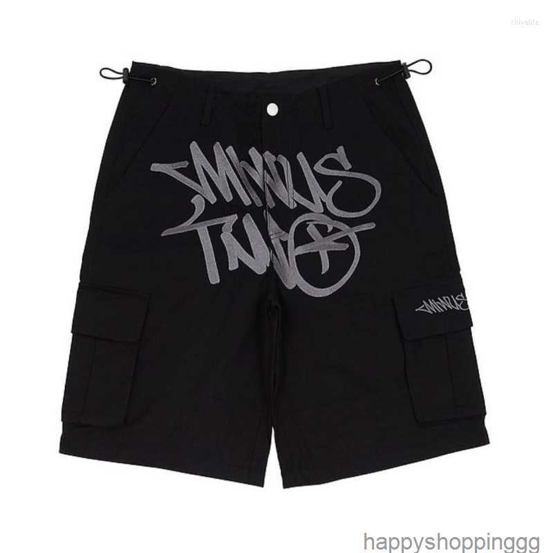 

Men's Shorts Minus Two Y2k Harajuku Hip Hop Sweatpants Sports Men 2023 Punk Rock Gothic Basketball Gym Streetwear, Red