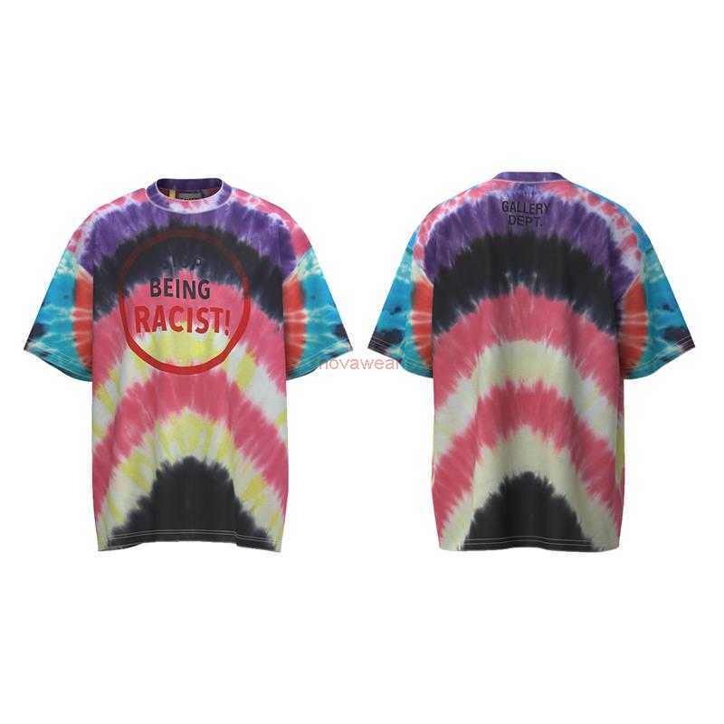 

Fashion Designer Clothing Tees Rock Tshirt Galleryes Depts Tie Dye Letter Printing Design T-shirt Spring summer Versatile Short Sleeve Men Women Hip hop TShirts Tops, Pink