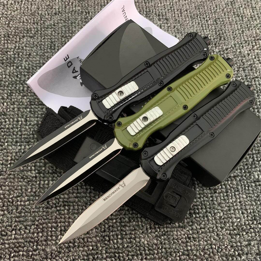 

Benchmade Mini Infidel Knife Double action BM 3300 knives 3350 BM3300 D2 Steel Auto Tactical Tools 535 3310 BM42 3320 with nylon sheath