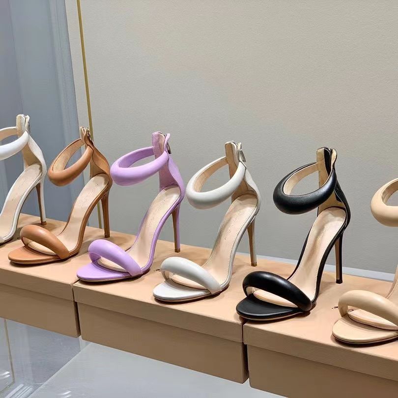 

Gianvito Rossi Women High-Heel Sandals Sandals 100% real leather 10.5cm 8.5cm Ankle Strap Wrap Sandals Dermal sole summer designer Luxury EU34-43 heeled Rear zipper, 5 10.5cm