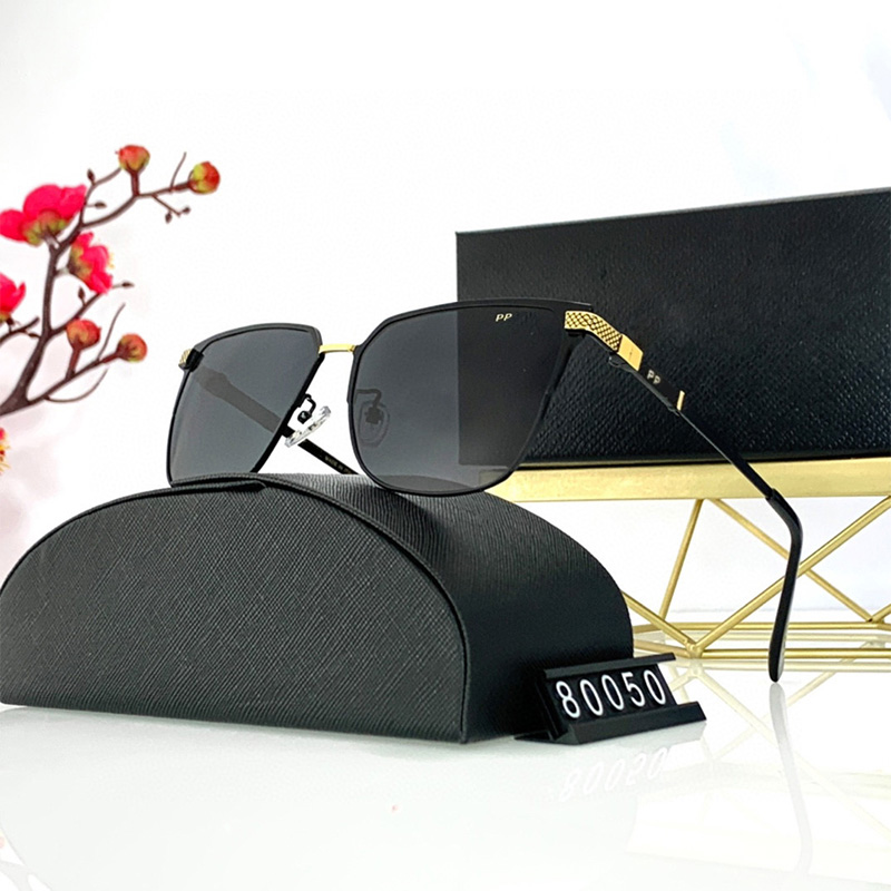 

Luxury Designer Sunglasses for Men Black Gold Leg Mens Sunglasses Polarized With Letter Driving Glasses Goggle 5 Colors