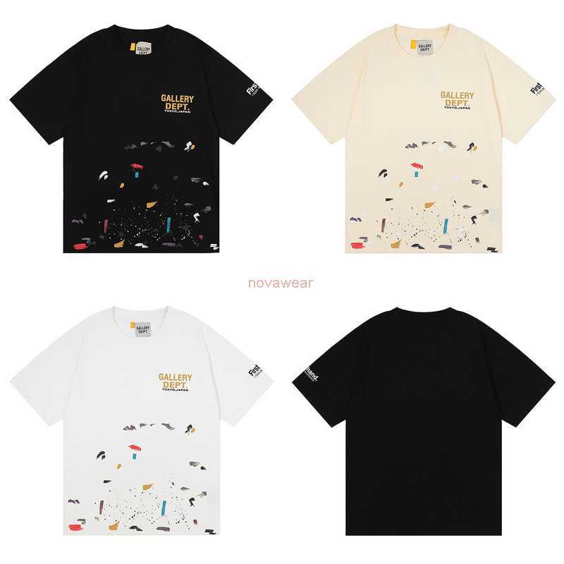 

Fashion Designer Clothing Tees Rock Tshirt Galleryes Depts Tokyo Japan Limited Colorful Speckler Men's Women's Loose Short Sleeve T-shirt Summer Hip hop TShirts Tops, Black